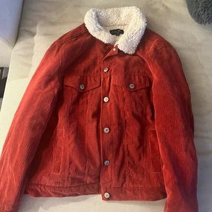 Love Trace corduroy women's jacket with fuzzy lining